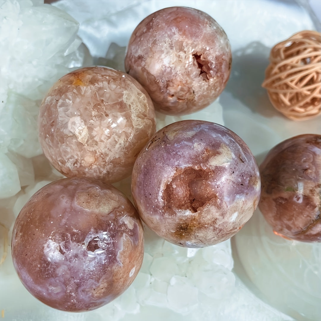 Natural Flower Agate Sphere