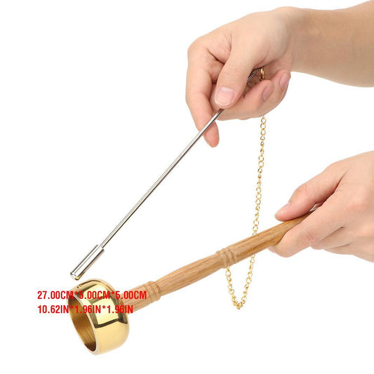 Wooden Handle Brass Hand Bell - Sound Healing