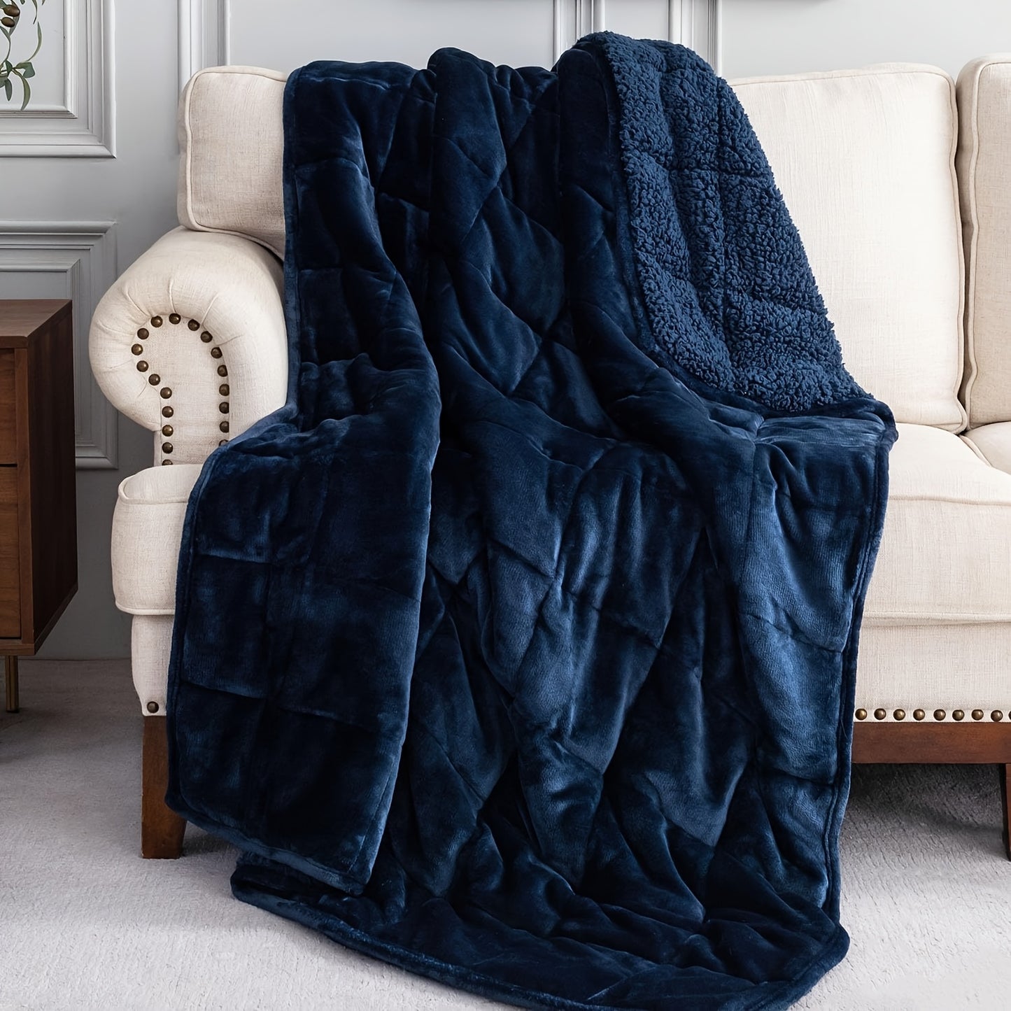 Cozy Shearling Weighted Anxiety Blanket - Multiple Colors/Sizes