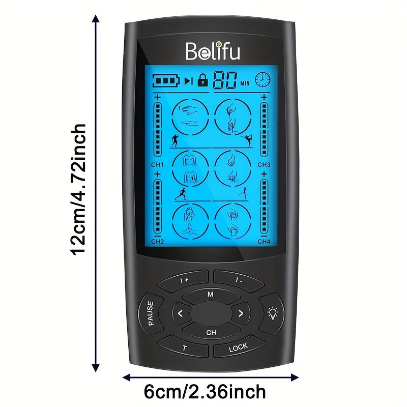 Four-Channel Low-Frequency TENS EMS Physical Therapy Device