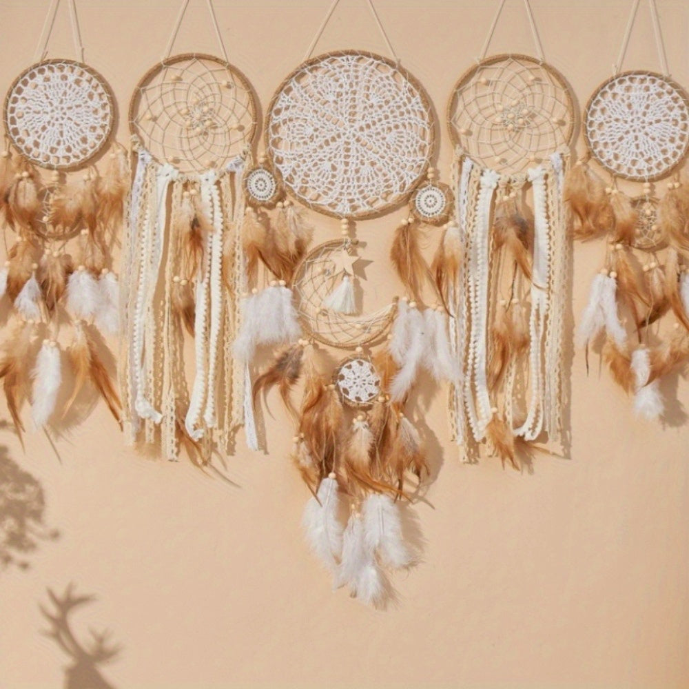 5 Pack Large Bohemian Dream Catchers