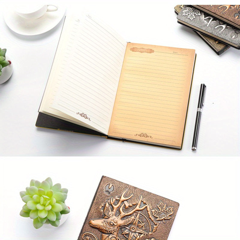 3D Deer Embossed Glossy Notebook