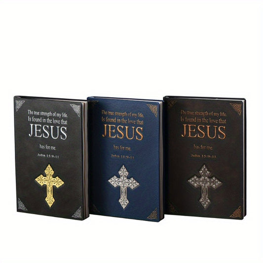 3D Cross Embossed Glossy Notebook