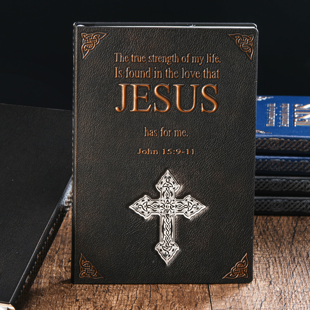 3D Cross Embossed Glossy Notebook