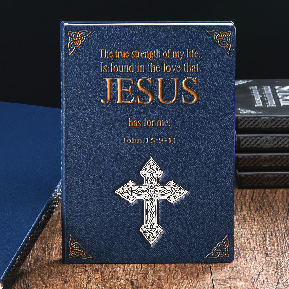 3D Cross Embossed Glossy Notebook