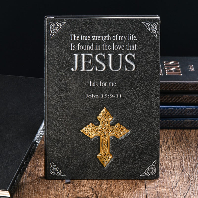 3D Cross Embossed Glossy Notebook