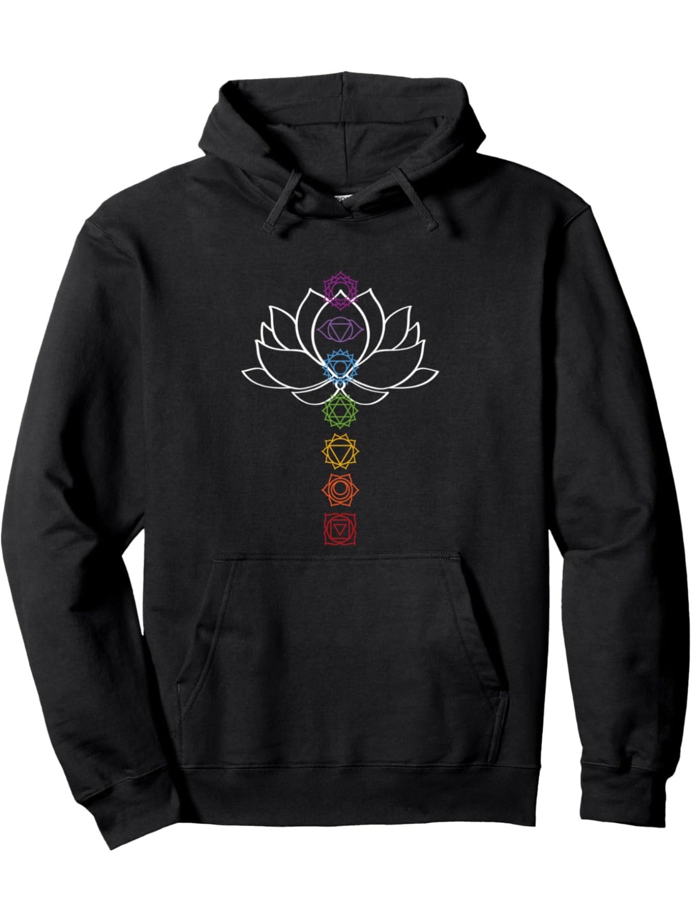 Lotus Chakras Yoga Pullover Hoodie