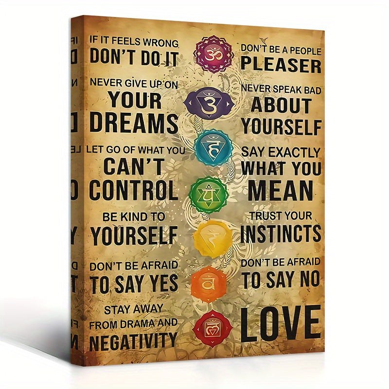 Wooden Framed Chakra Canvas Painting