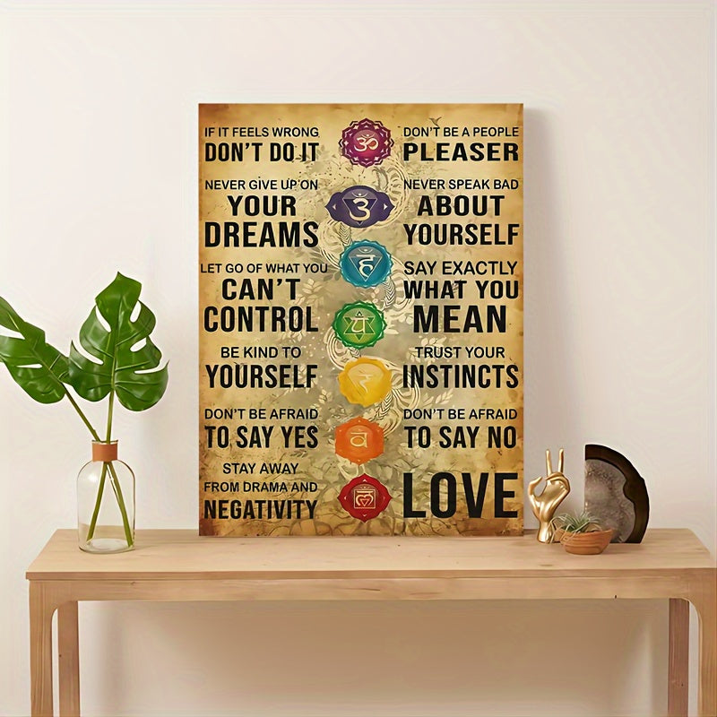 Wooden Framed Chakra Canvas Painting