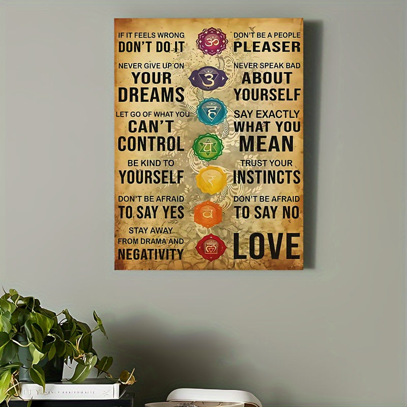 Wooden Framed Chakra Canvas Painting