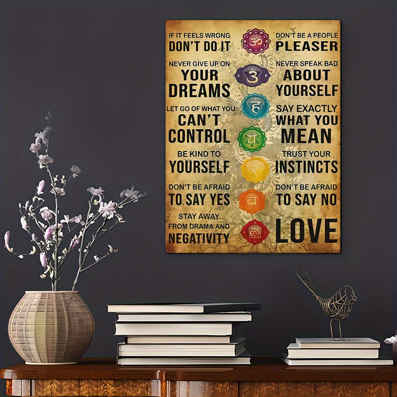 Wooden Framed Chakra Canvas Painting