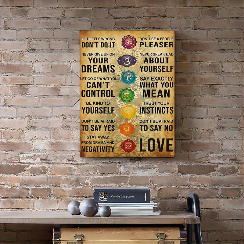 Wooden Framed Chakra Canvas Painting