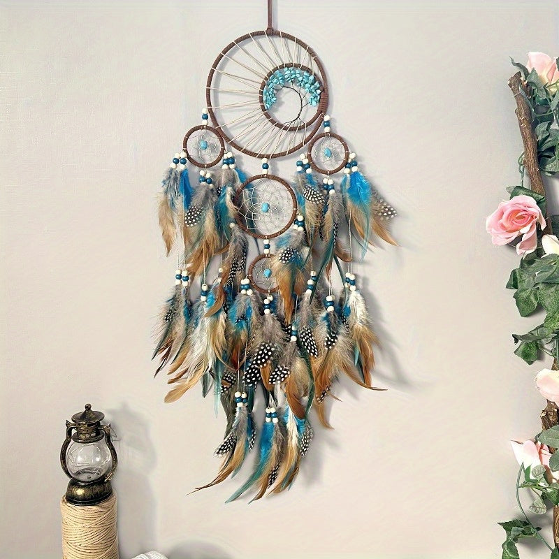 Handcrafted Bohemian Turquoise Tree of Life Dream Catcher