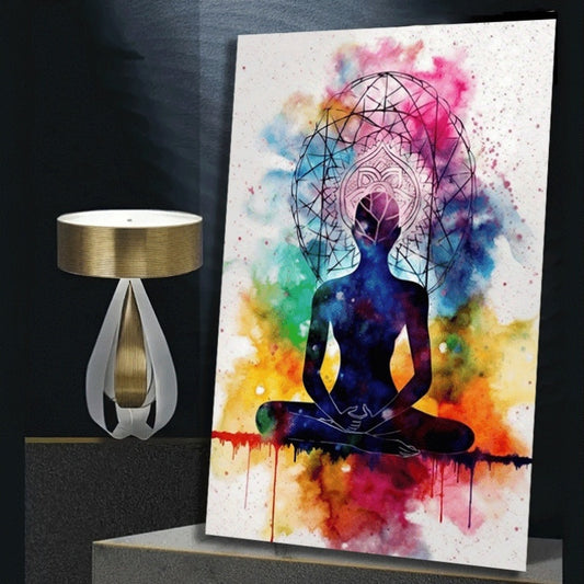 Canvas Chakra Yoga Meditation Poster Print Wall Art