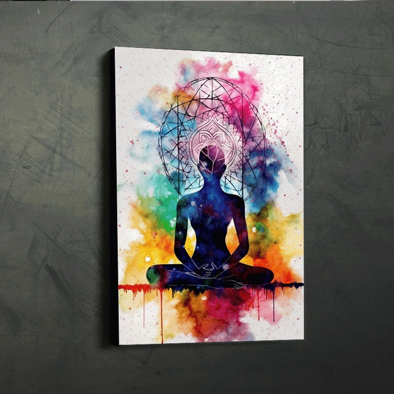 Canvas Chakra Yoga Meditation Poster Print Wall Art