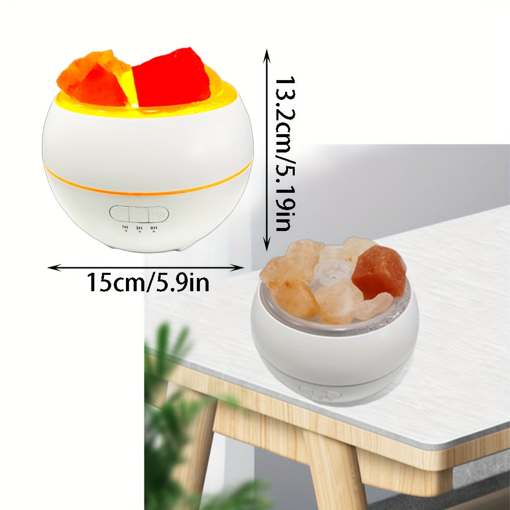 Salt Stone Colorful Flame Air Humidifier Essential Oils Diffuser