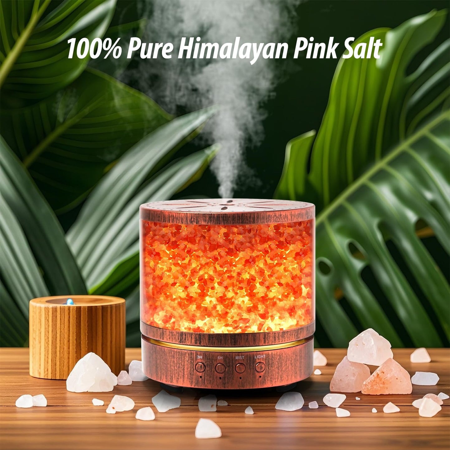 Ultrasonic Himalayan Salt Lamp Essential Oil Diffuser