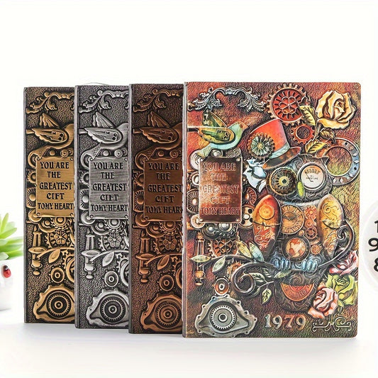 3D Embossed Mechanical Owl Hardcover Notebook