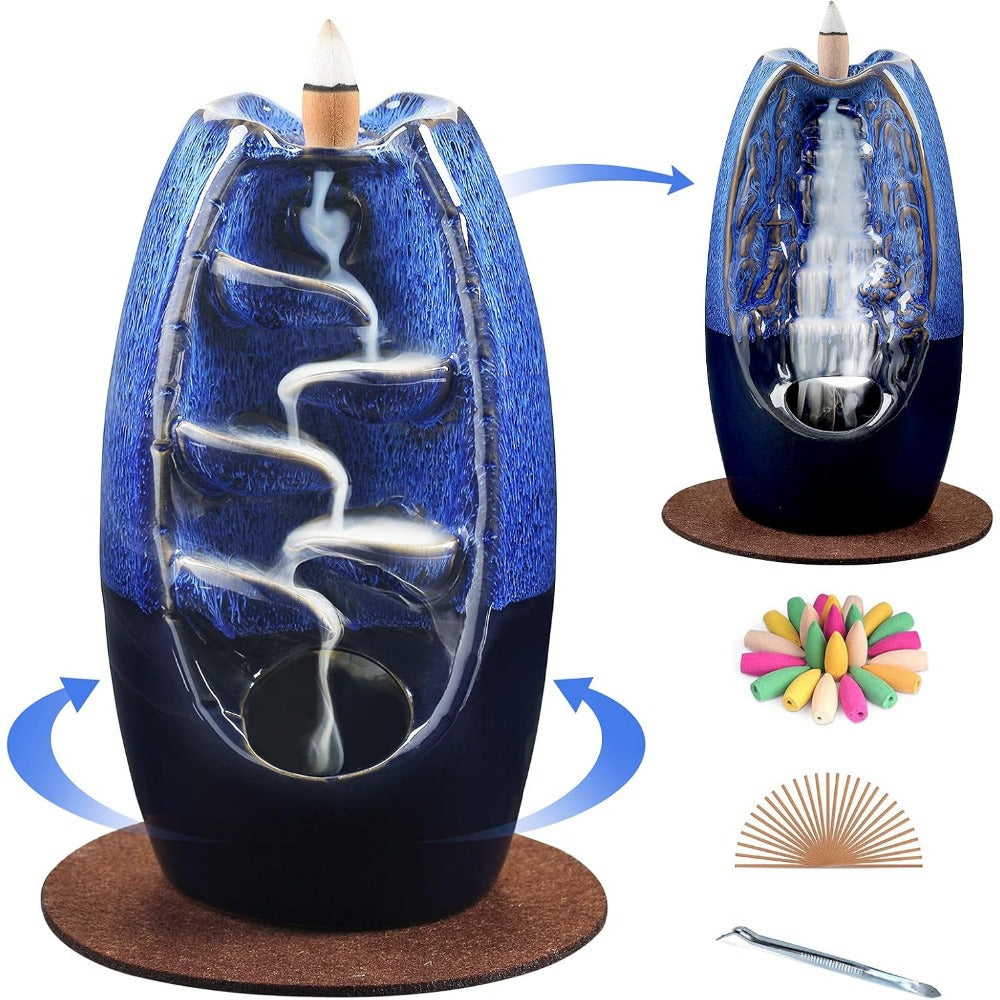 Waterfall Ceramic Incense Burner