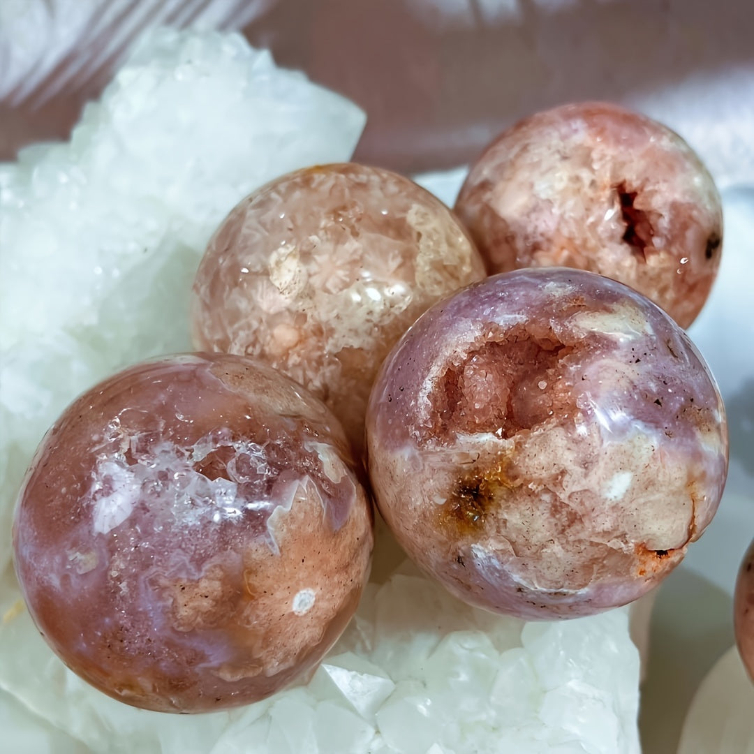 Natural Flower Agate Sphere