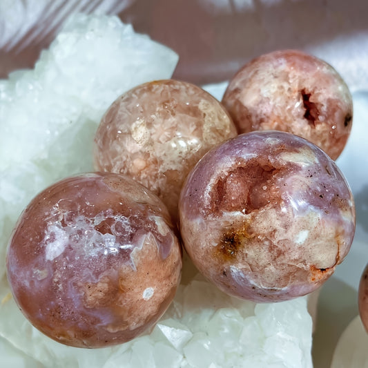 Natural Flower Agate Sphere