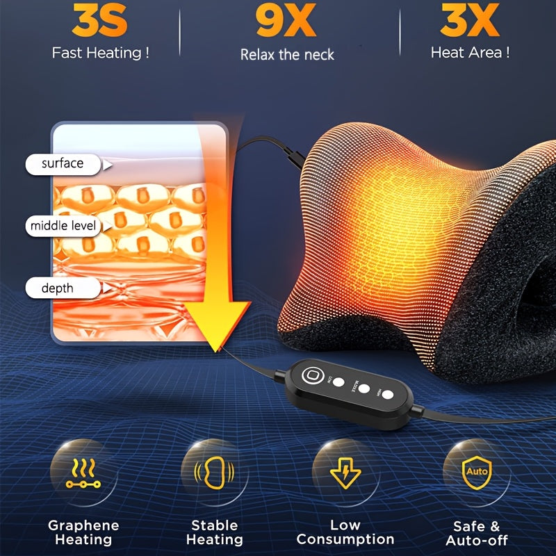 Adjustable Electric Graphene Heated Neck Massager