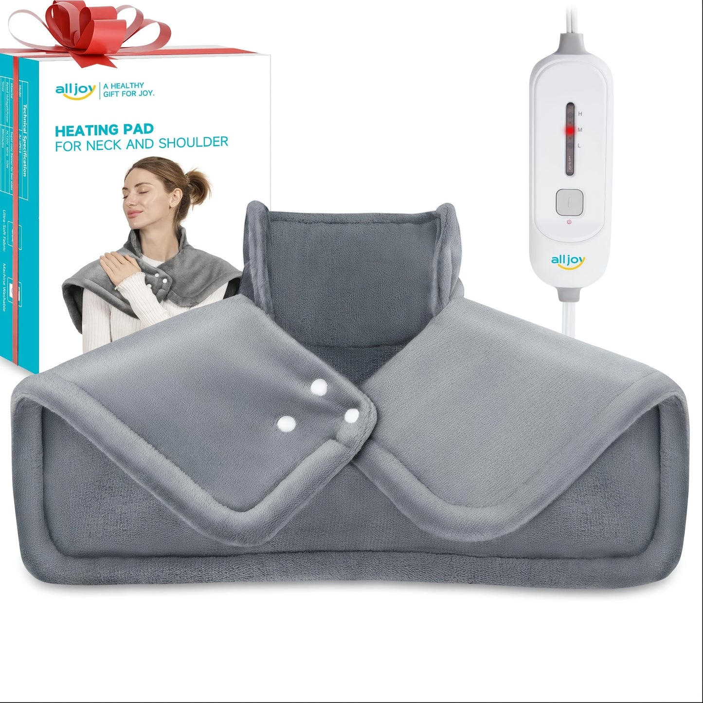 Large Weighted Heating Pad For Back, Neck & Shoulders