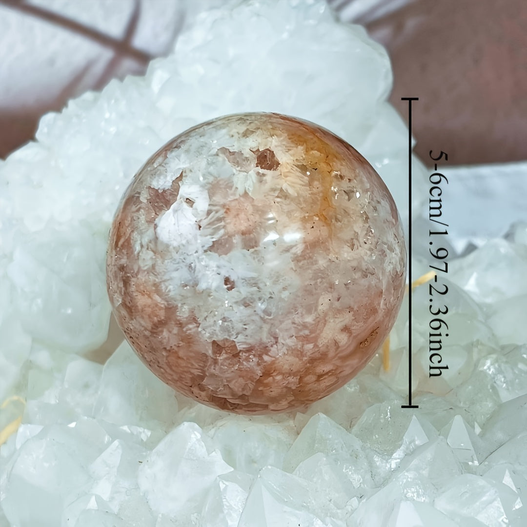 Natural Flower Agate Sphere