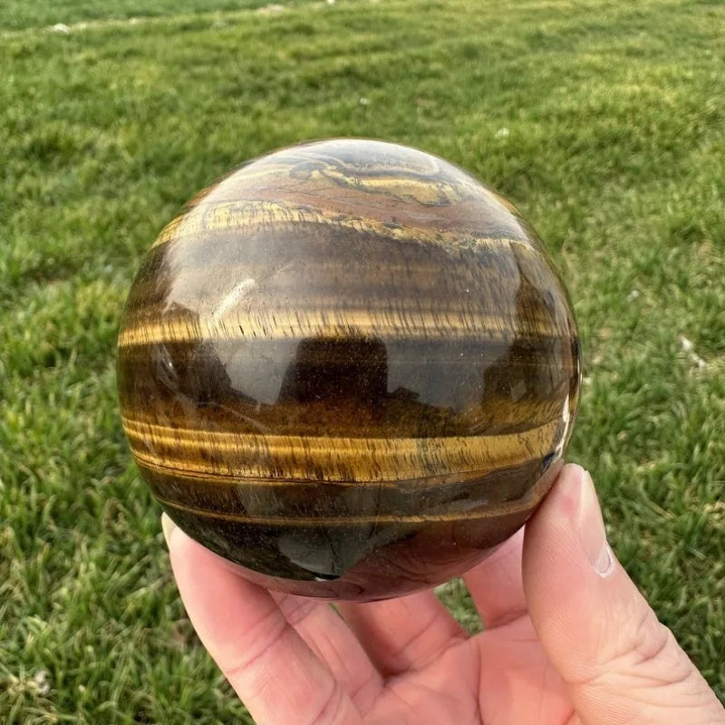 80mm Natural Tiger Sphere Crystal Ball