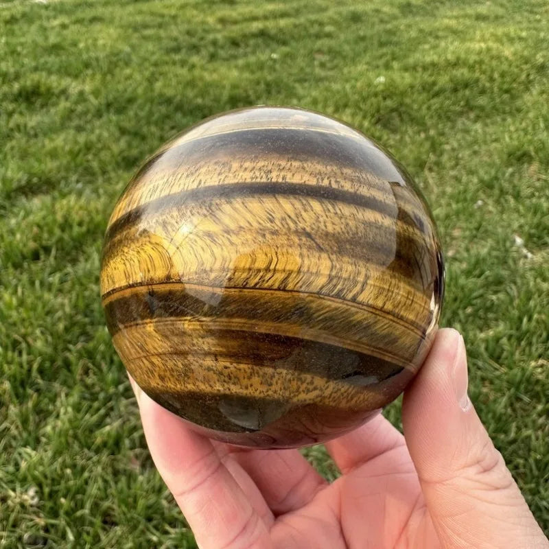 80mm Natural Tiger Sphere Crystal Ball