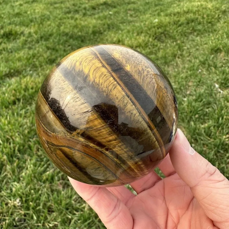 80mm Natural Tiger Sphere Crystal Ball