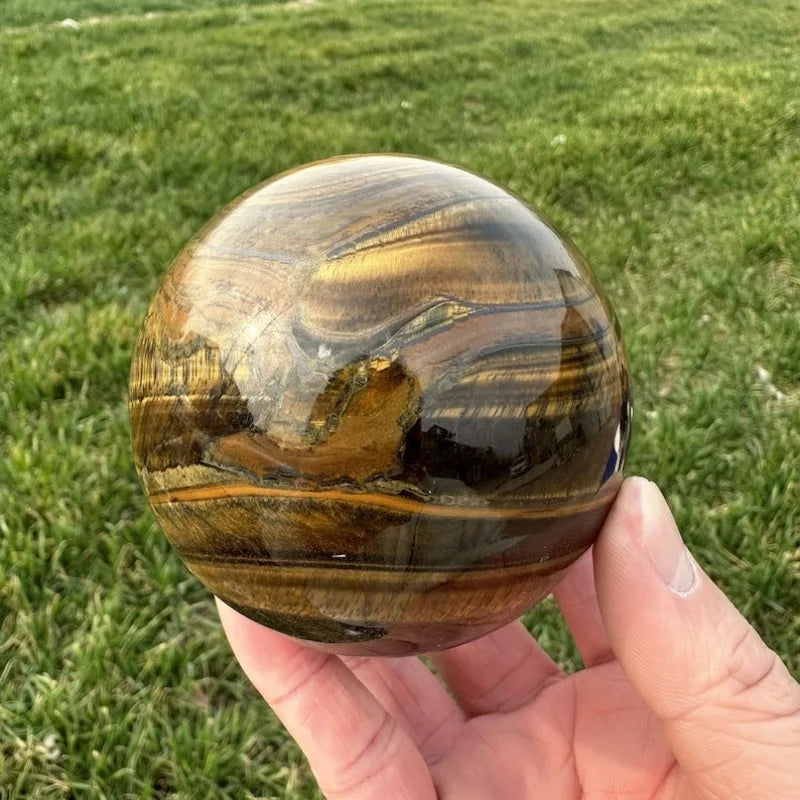 80mm Natural Tiger Sphere Crystal Ball