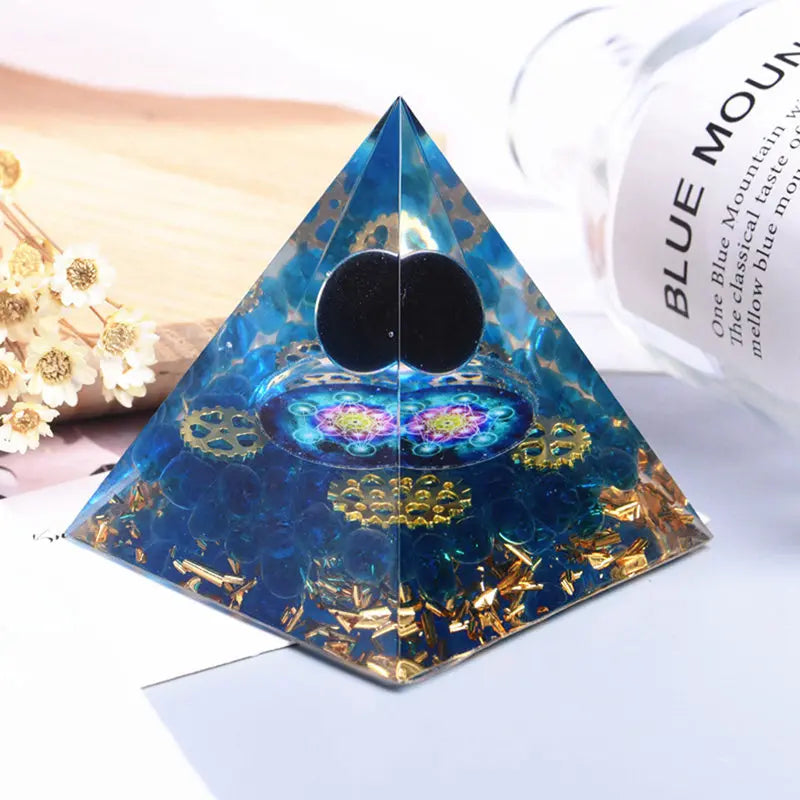 Natural Crystal Orgonite Pyramids