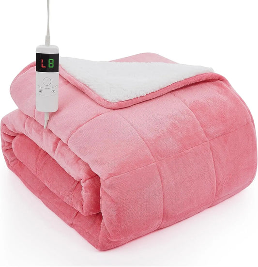 Electric Heated Weighted Blanket - 62in x 84in 15lbs