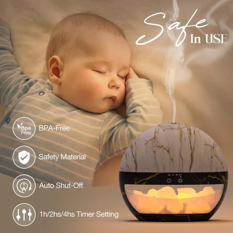 Salt Lamp Diffuser - Humidifier - Air purifier