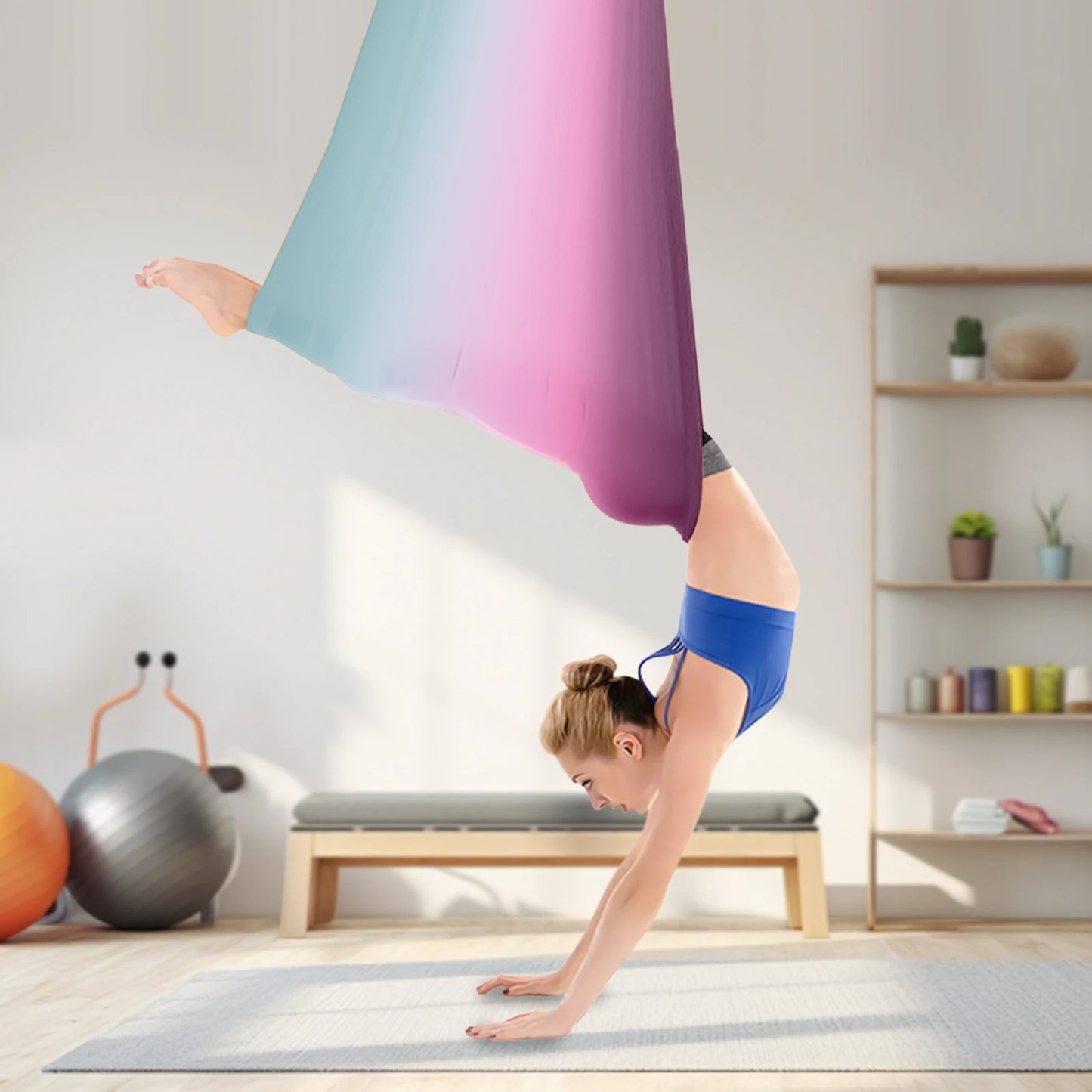 Aerial Yoga Practice Strap Swing