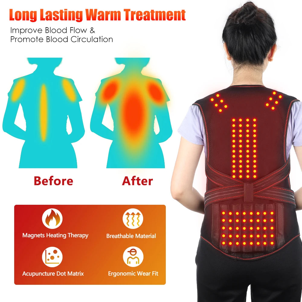 Magnetic Therapy Heating Shoulder Wrap Back Posture Corrector