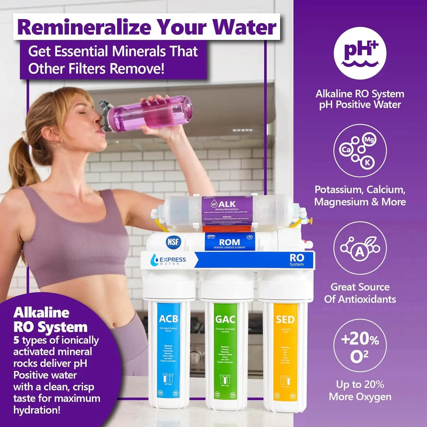 10 Stage Reverse Osmosis Alkaline Water Filtration System