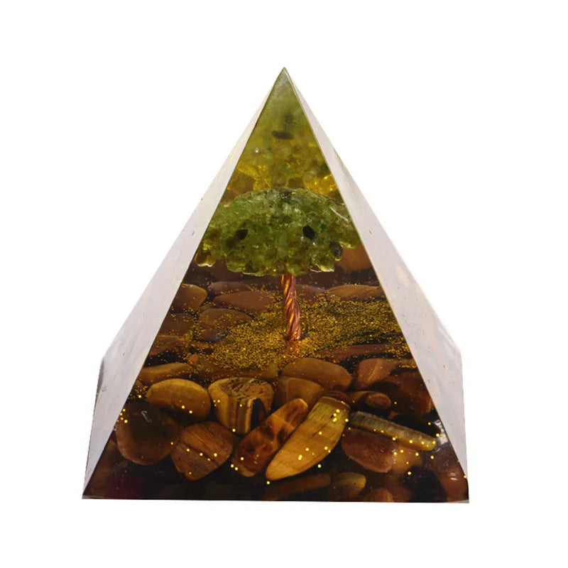 Natural Crystal Orgonite Pyramids