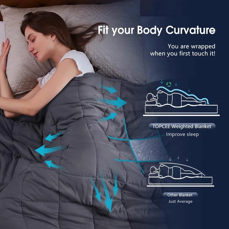 Cooling Breathable Microfiber Adult Weighted Blanket