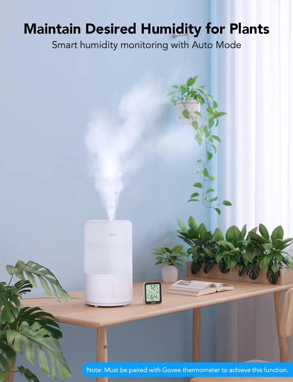 Smart 3L Cool Mist Humidifier w/ Essential Oil Diffuser