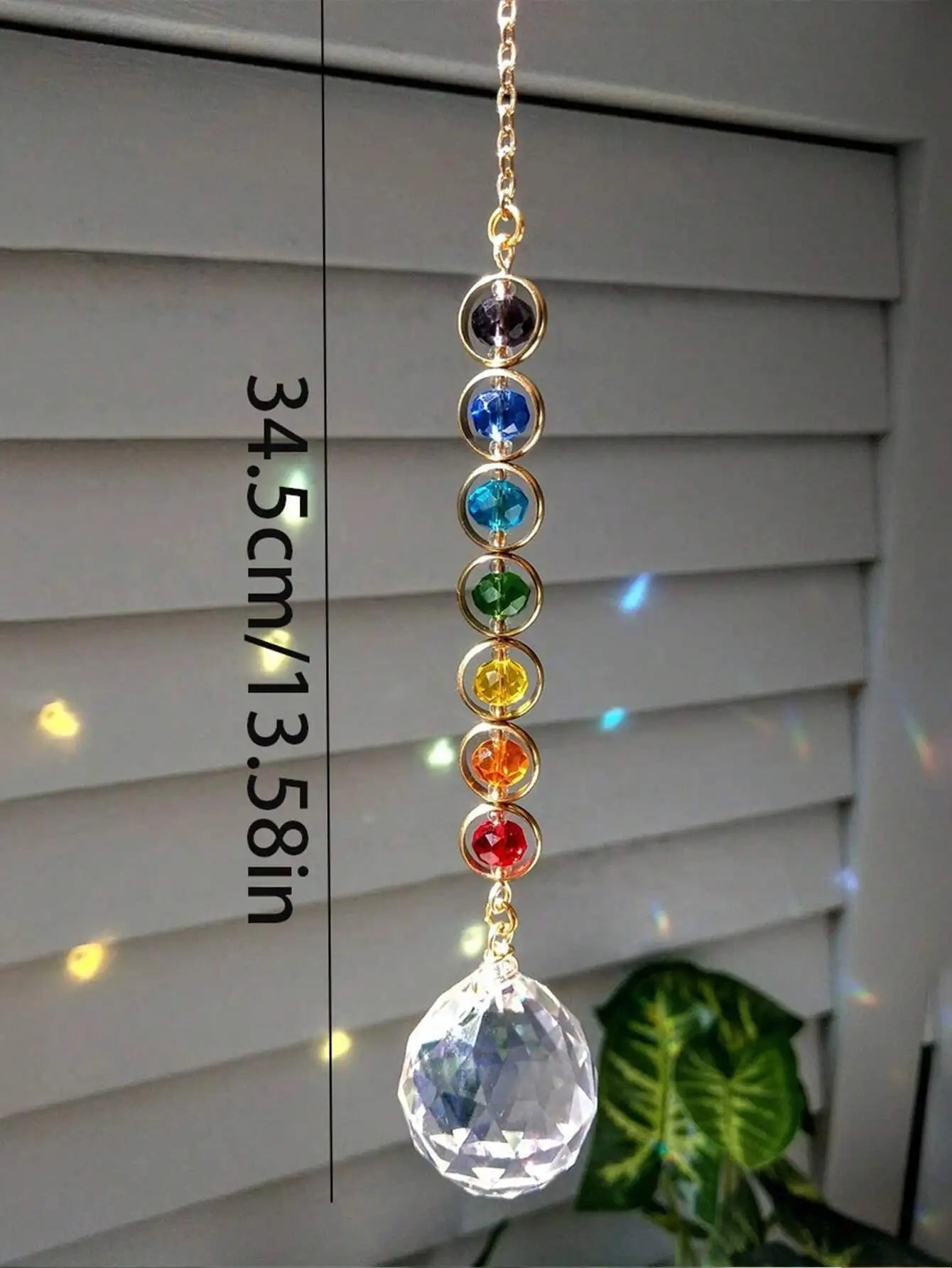 Crystal Chakra Suncatcher, Magical Rainbow Maker