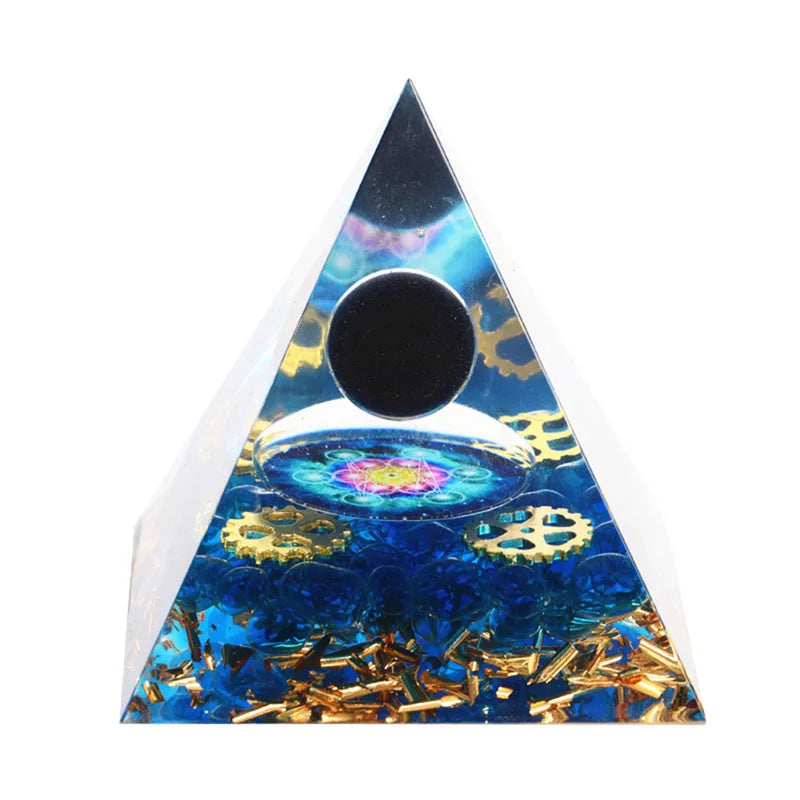 Natural Crystal Orgonite Pyramids