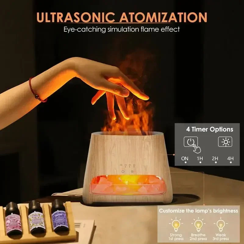 Air Purifier & Humidifier - Oil Diffuser & Salt Lamp