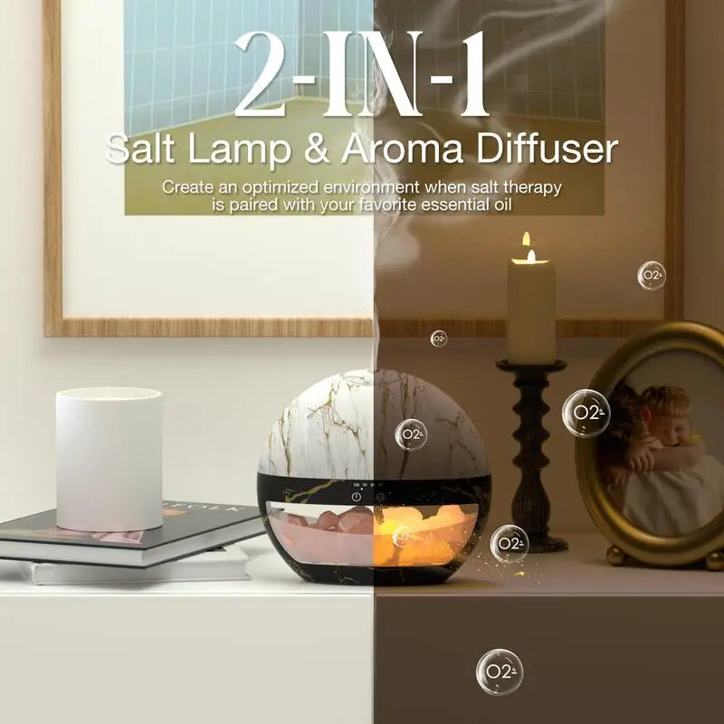 Salt Lamp Diffuser - Humidifier - Air purifier