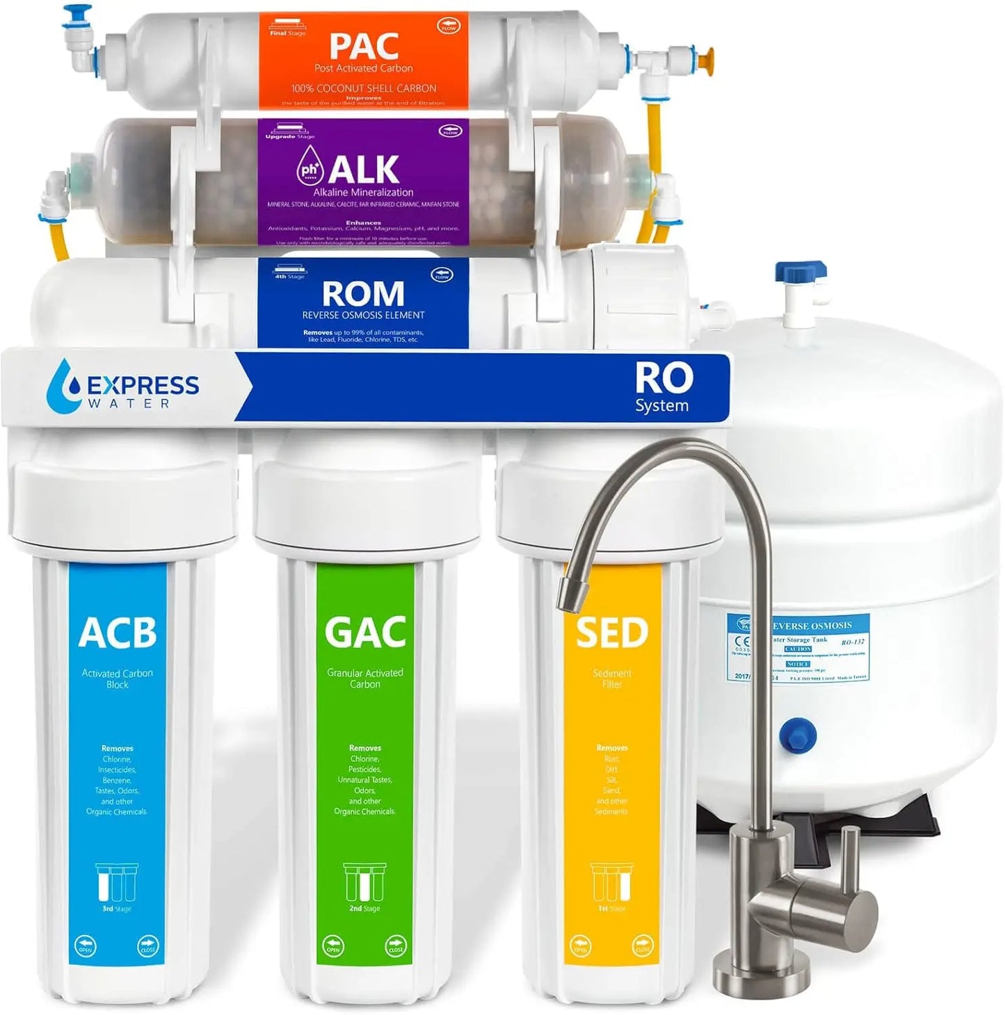 10 Stage Reverse Osmosis Alkaline Water Filtration System