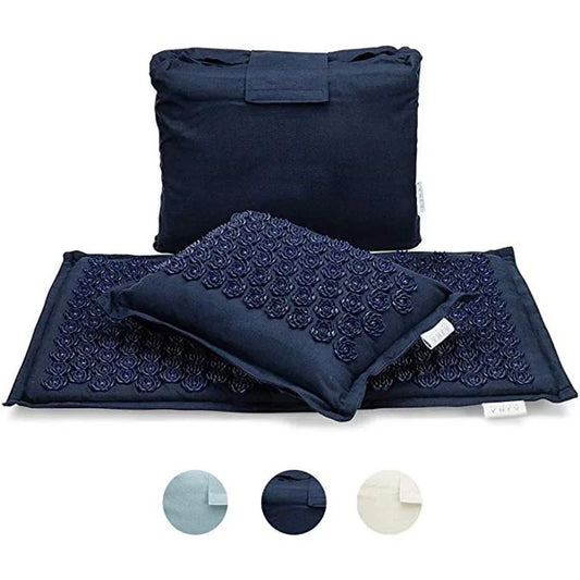 Coconut Massage Yoga Mat + Bag W/ Lotus Spike Acupressure Cushion