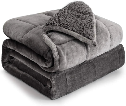 15lbs Queen Size Sherpa Weighted Calming Anxiety Blanket