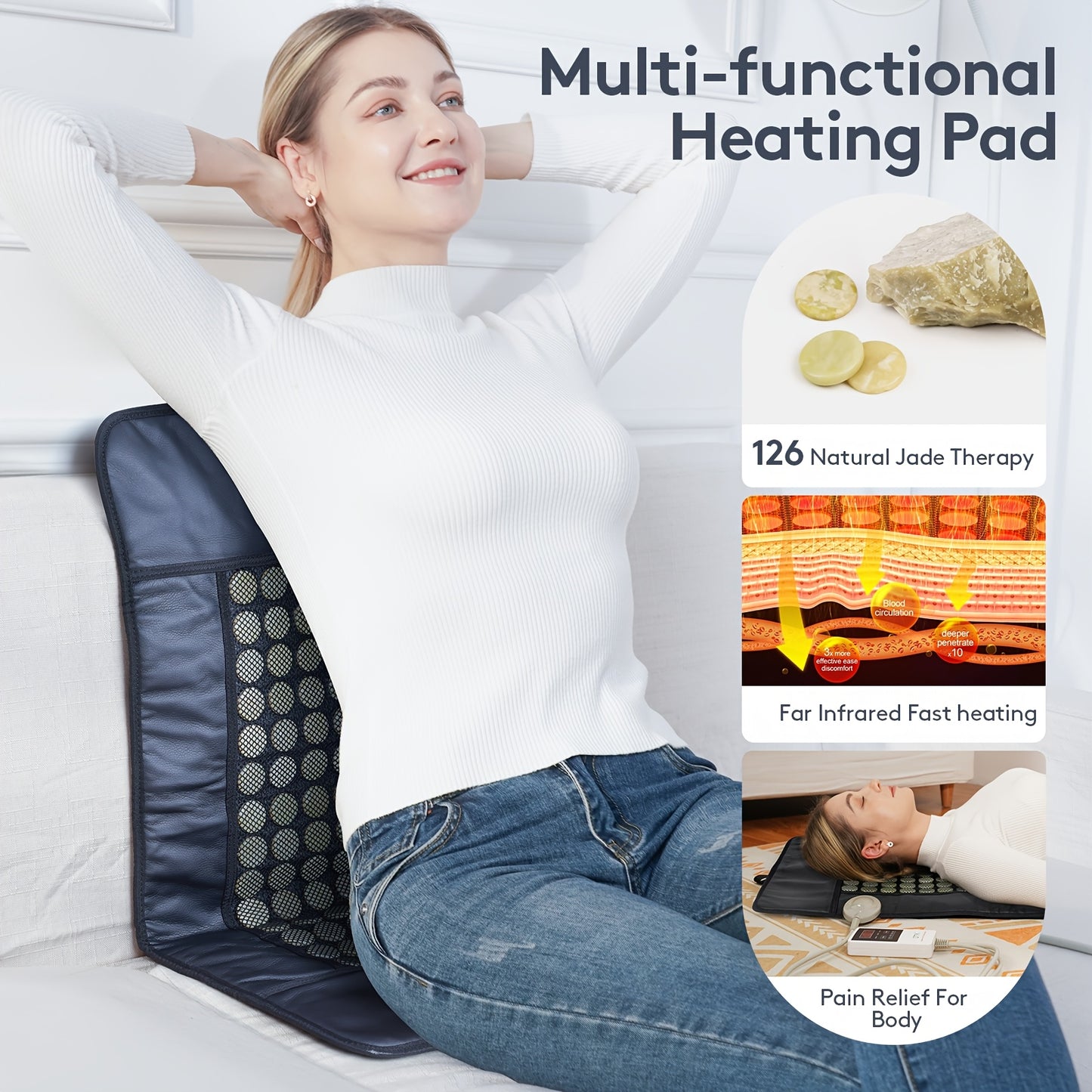 Far Infrared Jade Heating Pad For Pain