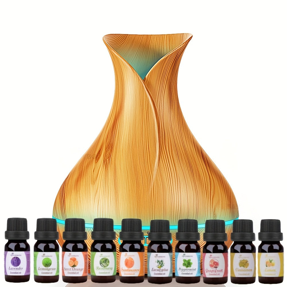 Large Essential Oil Diffuser w/ 10 Essential Oils Set